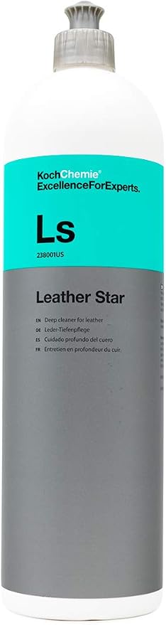 KOCHCHEMIE - Leather Star - Deep Cleaner for Leather; Revitalizes, Preserves, and Protects; Pleasant Fragrance, Color Intensifying Appearance, Supple Soft Feel; Non-Slippery Formula (1 Liter)