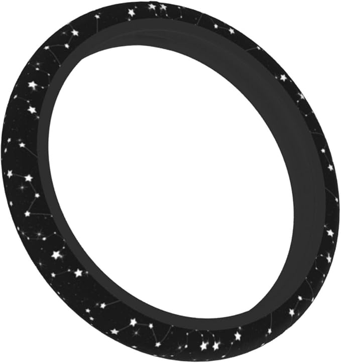 Constellation Stars Galaxy Steering Wheel Covers Non Slip Neoprene Steering Wheel Protector Cover Universal 15 Inch for Men Women Car Truck