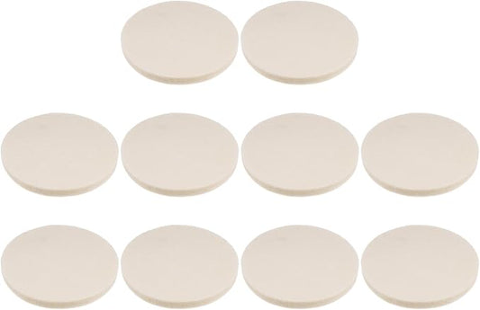 HARFINGTON 10pcs Wool Felt Polishing Pads, 4 inch Buffing Wheel Polish Pad Flocking Hook & Loop Back for Car Glass Plastic Metal Stone