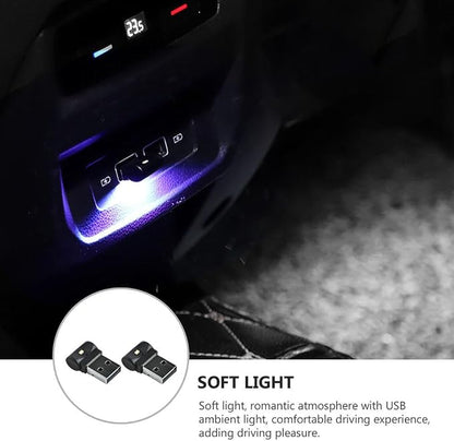 Abaodam 4 Pcs USB Ambient Light Led Nightlight Goblincore Room Decor Mini Led USB Keychain Car Lamp Night Light Car Decorative Lamp Accessories Abs Underfoot