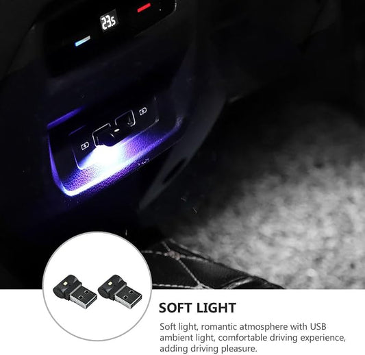 Abaodam 4 Pcs USB Ambient Light Led Nightlight Goblincore Room Decor Mini Led USB Keychain Car Lamp Night Light Car Decorative Lamp Accessories Abs Underfoot