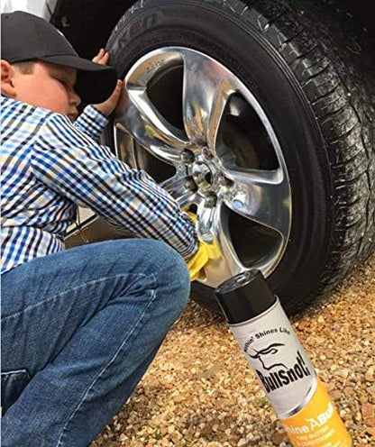 BullSnot! ShineABull Instant Tire Butter & Trim Gloss Spray Silicone-Free, UV Protection, Restores Shine & Moisture to Tires, Bumpers, Seals & More Fast, Easy Application Made in the USA