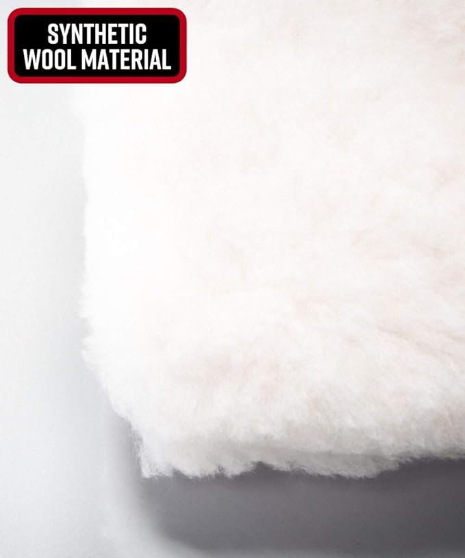 Adam's Polishes 10 Professional Wool Wash Pad - Plush Synthetic Car Wash Pad is Gentle On Auto Paint Without Worry of Scratches or Swirls - Car Soap & Wax Safe Detailing Tool for Car or Truck