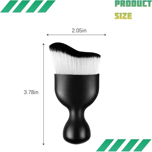 Car Interior Detailing Brush, Curved Soft Bristles Vehicle Removal Dust Collectors, Scratch-Free Automotive Cleaning Tool Accessories, Universal for Truck SUV Sedan (White/Black)