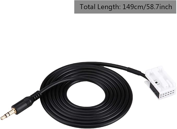 Acouto for Radio Bluetooth Adapter, AUX Cable Car Audio AUX Auxiliary Cable with Radio Removal Tools for 307 308 407 for C2 C5