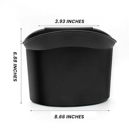 VaygWay Hanging Car Mini Trash Can - Premium Quality Portable Black Car Garbage Can for Cars, Office, Home