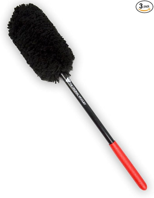 Detail King Woolie Wheel Brush - 18” Red Handle - Safest & Most Effective Brush to Clean Automotive Wheels - Professional Brush