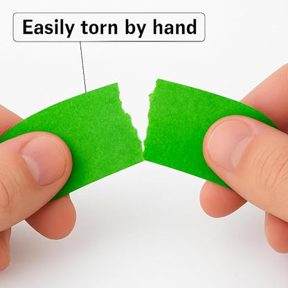 4 Pack Green Painters Tape - Masking Tape 0.25", 0.50", 0.75", 1" Wide - Multi-Surface, Smart Adhesion, Multi-Size Pack - 360FT Total - Paint Tape for DIY, Labeling, Art, Car (#3910)