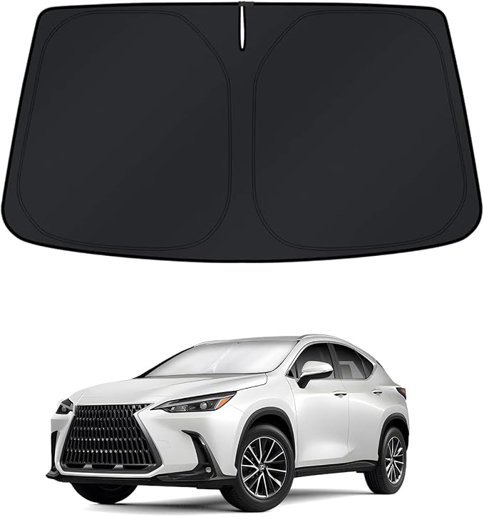 KUST Windshield Sun Shade for 2022-2023 2024 2025 2026 Lexus NX NX250 NX350 NX350h NX450h+ Sunshade Window Accessories Sun Visor Protector Foldable Block UV Rays