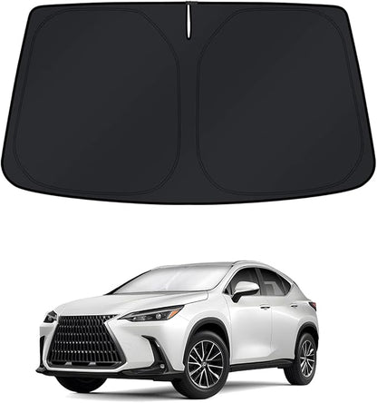 KUST Windshield Sun Shade for 2022-2023 2024 2025 2026 Lexus NX NX250 NX350 NX350h NX450h+ Sunshade Window Accessories Sun Visor Protector Foldable Block UV Rays