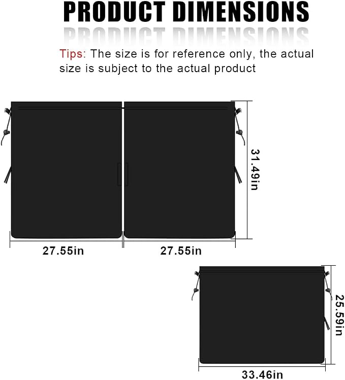 Car Window Shades, UV Protection Privacy Sunshade Covers, Removable Divider Curtains & Side Window Shades, Universal Car Interior Accessories for Sleeping Traveling Camping (3PCS)