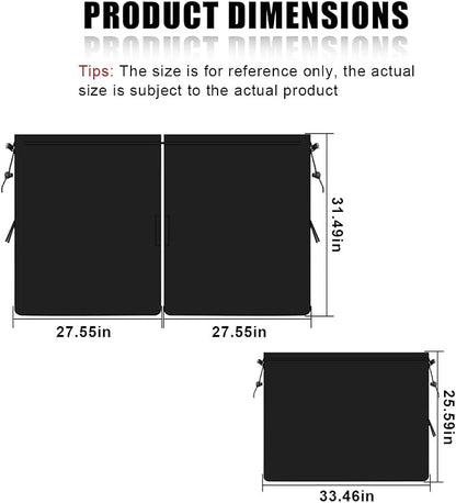 Car Window Shades, UV Protection Privacy Sunshade Covers, Removable Divider Curtains & Side Window Shades, Universal Car Interior Accessories for Sleeping Traveling Camping (3PCS)