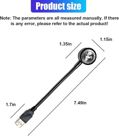 Star Projector Night Light, Portable USB LED Ambient Light - 4 Colors & 9 Modes Atmosphere Star Lights for Car Decor, Ceiling, Bedroom, Party (2PCS)