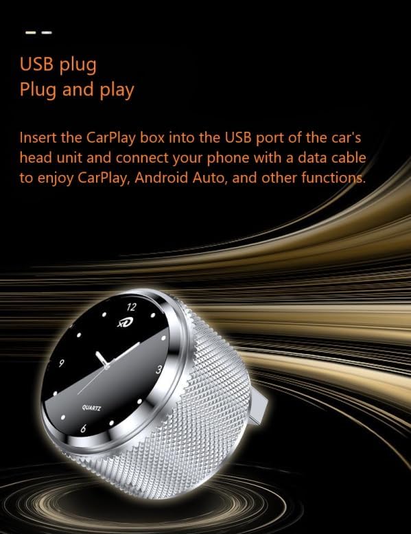 Car Wireless CarPlay Adapter for Cadillac CTS-V 2011 2012 2013 2014 2015, Dual-System Automotive, Vehicle CarPlay,A