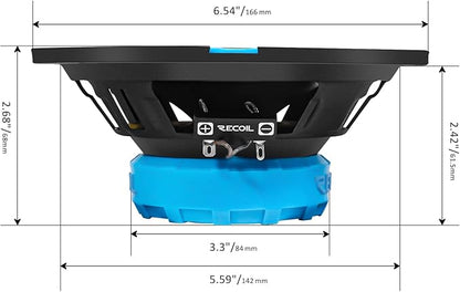 RECOIL RCX65 Echo Series 6.5-Inch Car Audio Coaxial Speaker System