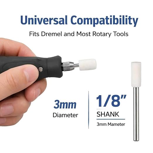 Buffing Wheel Polishing Bits for Dremel Tool Accessories Aluminum Resin Metal Watch Polishing Kit Buffing Pads for Drill Rotary Tool Accessories Sanding Bits Wheel Polish 1/8 Inch Shank