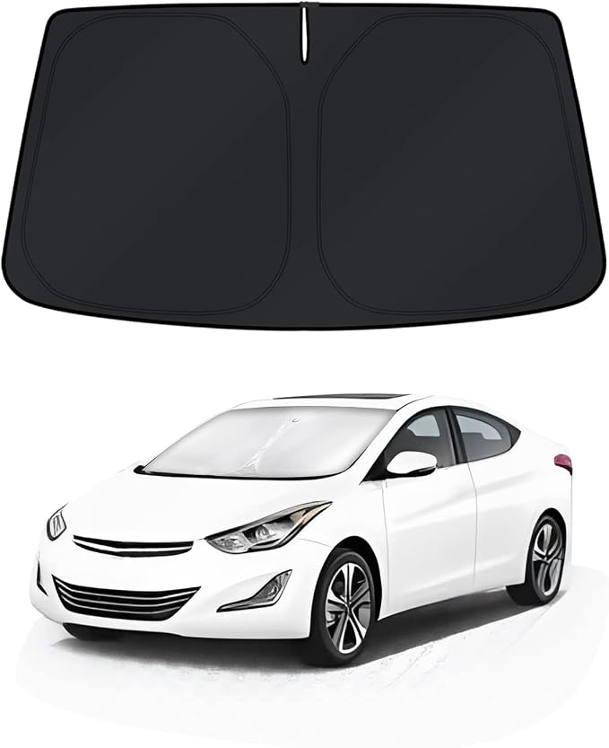 KUST Windshield Sun Shade for 2011–2016 Hyundai Elantra Window Accessories Shade Sun Visor Foldable Block UV Rays Keep Car Cooler