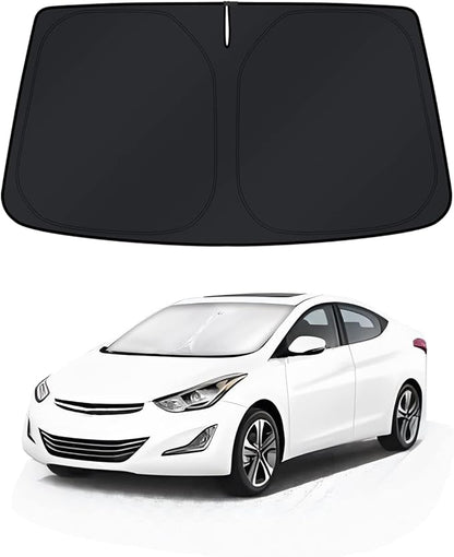 KUST Windshield Sun Shade for 2011–2016 Hyundai Elantra Window Accessories Shade Sun Visor Foldable Block UV Rays Keep Car Cooler