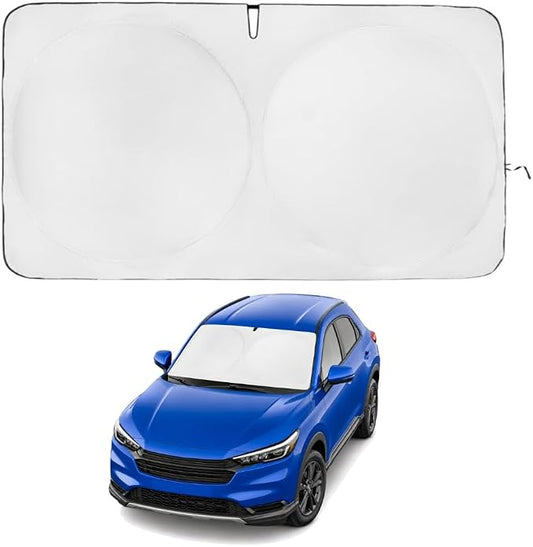 Windshield Sun Shade | Compatible for Honda HRV (2023-2026) | Certified 99.87% UVB & 99.02% UVA Car Sun Shade. Award Winning Sunshade - Patented Technology | Car Shades by Kinder Fluff