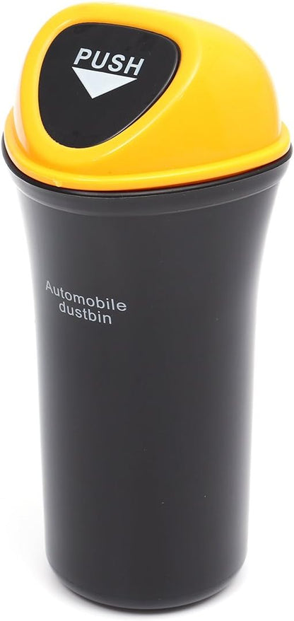 Automobile Dustbin Car Trash Can Garbage Can Leakproof Vehicle Trash Bin(Yellow)