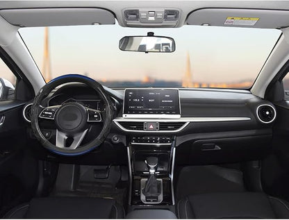 GIANT PANDA Steering Wheel Cover for Kia Soul,Sportage,Forte,Optima,Telluride(3D Honeycomb-Blue-Standard Size)