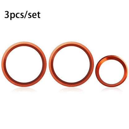 Auovo AC Climate Control Knob Outer Ring Covers Accessories for Forester 2019-2024 Crosstrek 2018-2023 Impreza 2017-2023 Interior for Car Air Condition Switch Control Trim (Red Orange)
