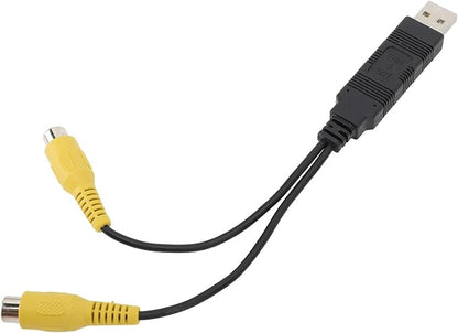 FOSA USB to CVBS Video Output Adapter, HD Video Easy to Use USB toInterface Cable Adapter for Android Car Radio AV Out to Headrest and Ceiling Screen, Universal for Vehicle