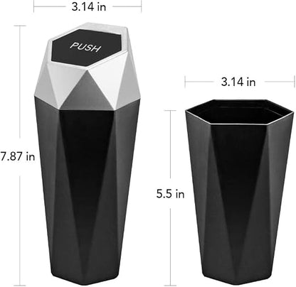 Car Trash Can with Lid - 2-Pack, Interior Accessories for Vehicles, Leakproof Garbage Can with 30 Detachable Trash Bags, Multipurpose Organizers and Storage Solutions for Home and Office