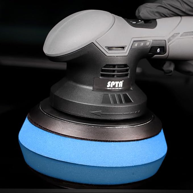 Blue T60 Moderate-Cut Foam Polishing Pads, SPTA 1Pc 3.5 Inch Face for 3 Inch 80mm Backing Plate Compound Buffing Sponge Pads for Car Buffer Polisher Compounding, Polishing and Waxing -FPTSS3G