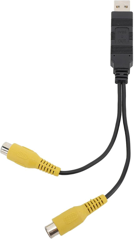 Video Out Adapter, RCA Composite Cvbs Video Audio Converter Adapter, USB to Cvbs Video Output Adapter HD Video Easy to Use USB to RCA Interface Cable Adapter for Vehicle