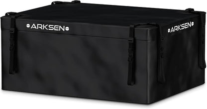 ARKSEN Roof Top Luggage Storage Bag for 43" x 39" Roof Baskets Waterproof 14.5 Cubic Feet (41.73" L x 33.07" W x 18.11" H) with 8 Straps Anti-Slip Mat 4 Door Hooks for All Vehicles with/Without Rack