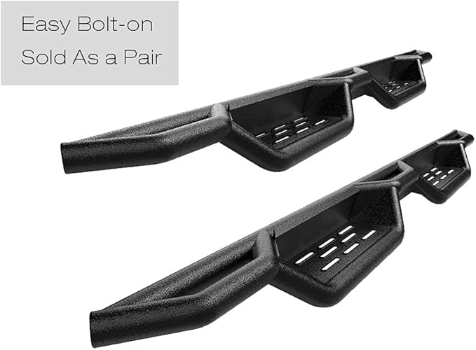 APS Black 6 Inches Tubular Drop Down Style Nerf Bars Running Boards Compatible with Toyota Tacoma 2005-2023 Double Crew Cab