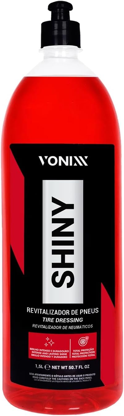 Vonixx Shiny High Gloss Tire Dressing | Long-Lasting Wet Shine, Water-Resistant, Eco-Friendly, Silicon-Based Tire Protectant | 50.7 fl oz (1.5L)