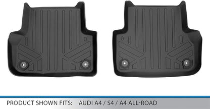MAXLINER Floor Mats 2nd Row Liner for 2017-2025 Audi A4 / S4 Sedan / A4 Allroad