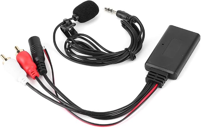 Car Radio Adapter Module,Bluetooth AUX Module 2 Cable Adapter with Easy Microphone for for for