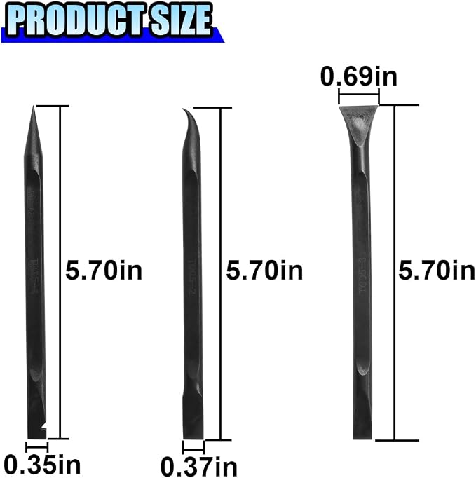 3PCS Plastic Scraper Tool - Multi-Purpose Non-Scratch Scrapers Cleaning Tool for Tight Spaces - Pen-Shaped Label Sticker Remover Scraper for Car Detailing Kitchen Crevices Gaps (Black)