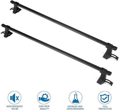 cciyu Roof Rack Cross Bars Universal 54" Window Frame Fits Naked Roof Models ONLY Black Car Cross Bar for Rooftop Cargo Carrier Bag Basket Luggage Kayak Canoe Bike Snowboard Skiboard