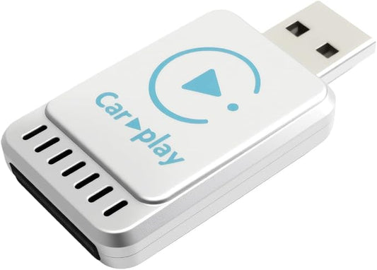 2025 Newly Upgraded Wireless CarPlay Adapter: Slim, Lightweight and Portable, Plug-and-Play. Easy to Operate with Stable Connection and no lag, Compatible with iPhone and Android Devices.