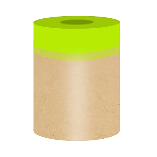 Tape and Drape, 6” x 50 feet Masking Paper for Painting, Pre-Taped Masking Paper with Adhesive, Paint Tape, Car Protection Covering Paper for Car and Furniture, Floor (1 Pack)
