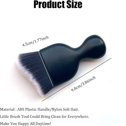 Car Interior Detailing Brush 1PC,Car Brushes for Detailing Interior,Soft Car Detailing Brush,Universal Car Brush Tool(Black+White)