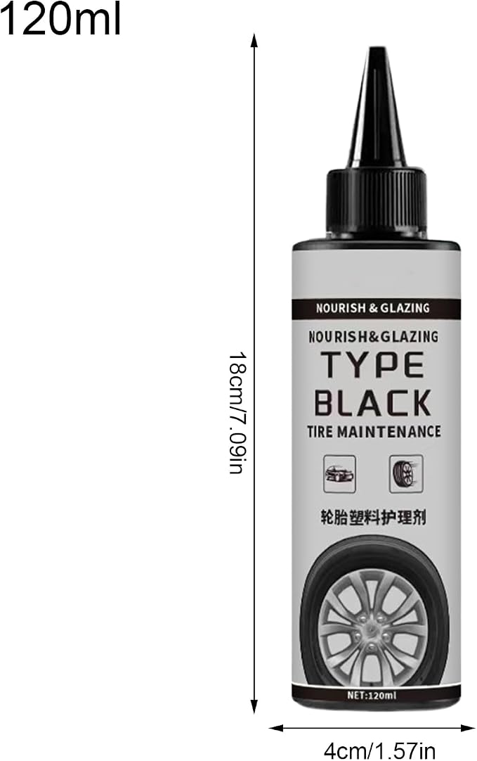 Genérico Car Tire Coating Agent – 120ml Anti-Stain – Tire Shine Restorer Spray | for Professional Drivers & Leading Drivers Garage Van Sedan