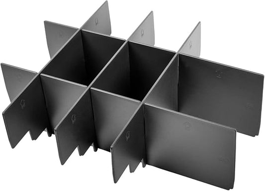 Center Console Organizer Dividers Compatible with 2015-2018 2019 2020 Ford F150 Accessories Black ABS Plastic Armrest Box Insert Secondary Storage, Full Console w/Bucket Seats ONLY