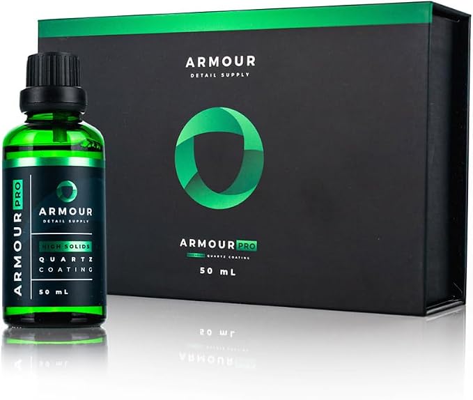 Armour Detail Supply - Pro Ceramic Coating - Highly Resistant Dual Phase Bonding Silazane Quartz Coating - Chemical & Scratch Resistant for Cars, Chrome & Plastic Trim, 5-Year Durability - 50ml