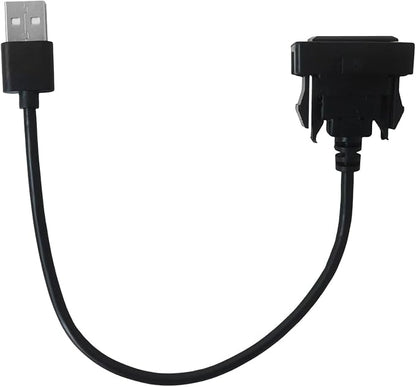 GRABOTE USB Port Car Charger Compatible with Toyota, Male to Female USB Power Socket Adapter, Black Panel Flush Mount Extension Cable for Camry RAV4 Corolla Highlander Previa (34 * 23mm)