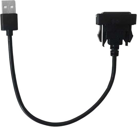 GRABOTE USB Port Car Charger Compatible with Toyota, Male to Female USB Power Socket Adapter, Black Panel Flush Mount Extension Cable for Camry RAV4 Corolla Highlander Previa (34 * 23mm)