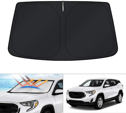 KUST Windshield Sun Shade for 2018-2023 2024 2025 GMC Terrain Window Accessories Sunshade Sun Protector Foldable Block UV Rays Keep Car Cooler