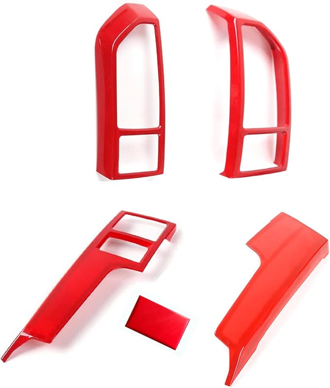 Keptrim for F150 Central Console Air Conditioner Panel Trim for 2015 2016 2017 2018 2019 2020 Ford F150, Red, 5pcs (Red)