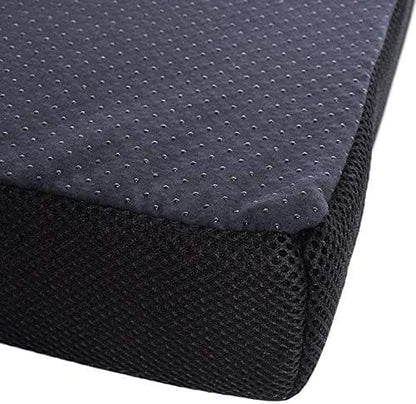 Portable Seat Cushion for Office Soft Memory Foam Seat Cushion Non Slip Bottom with Carry Handle,Washable Cover，Comfortable Coccyx Cushion for Home Office Chair Pad，Car Seat, Wheelchair (Black)