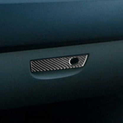 Car Co-Pilot Side Glove Box Switch Decal Box Storage Box Decor Compatible with Dodge Charger 2008 2009 2010 Real Quality Soft Carbon Fiber Trim Interior Accessories Sticker Black