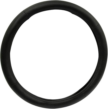 RoadPro RPSW3006 Black 18" Genuine Leather Steering Wheel Cover